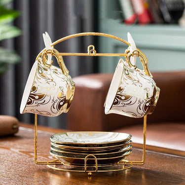 Ceramic Tea Set with Teapot, Cups & Saucer - Casatrail.com